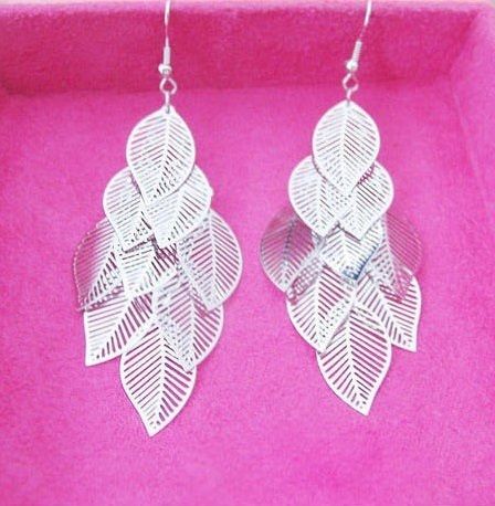 Brinco Folha Hoop - Bohemia Ouro / Prata oca